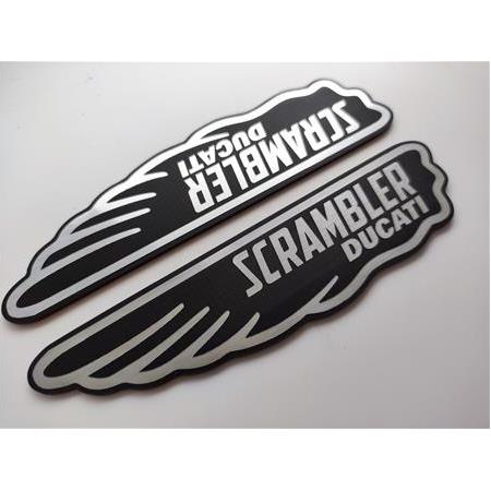 Ducati scrambler motosiklet etiketi Plastik etiket badge sticker