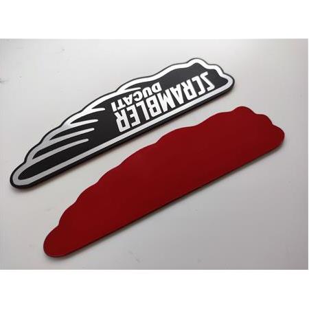 Ducati scrambler motosiklet etiketi Plastik etiket badge sticker