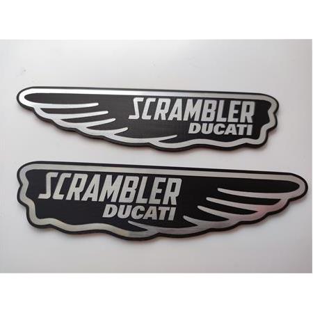 Ducati scrambler motosiklet etiketi Plastik etiket badge sticker
