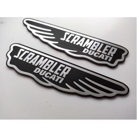 Ducati scrambler motosiklet etiketi Plastik etiket badge sticker