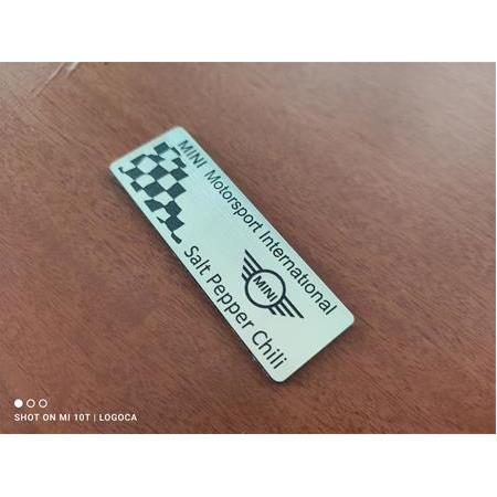 Mini Cooper plaket etiket