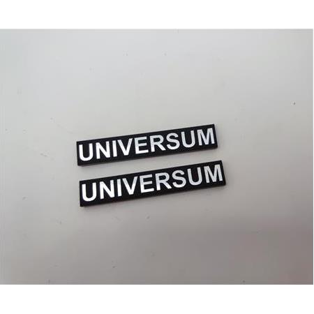 Universum 50x9mm siyah üstü gümüş renk yazılı logo