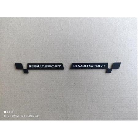 Renault sport siyah renk bayraklı etiket