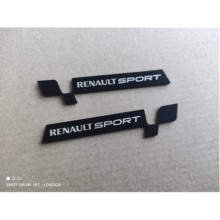 Renault sport siyah renk bayraklı etiket