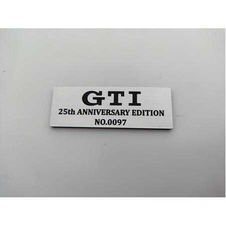 Volkswagen Gti 25. yıl  Etiket 25th anniversary edition