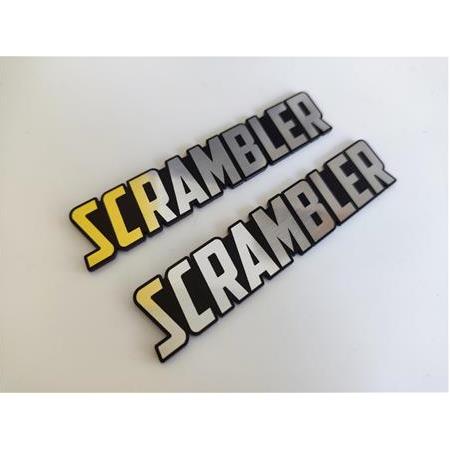 Ducati Scrambler motosiklet yazısı 2 li takım 11x2,2cm