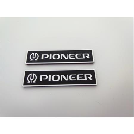 Pioneer Eski seri gümüş çerçeveli logo pioneer old series logo