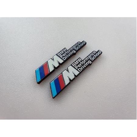2adet  M BMW Performance driving school renkli plastik etiket