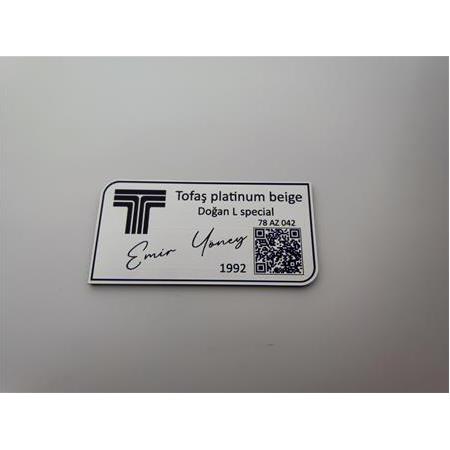 Kişileştirililebilir size  özel 8x4cm  plastik etiket