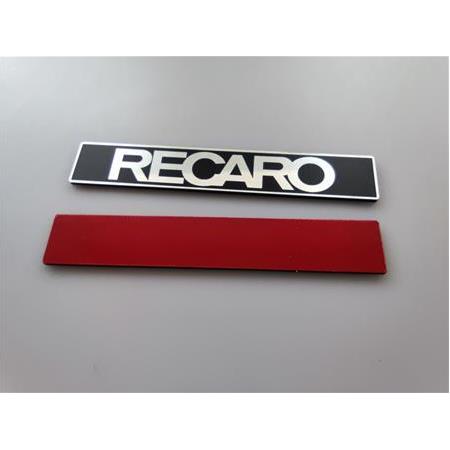 Recaro Gümüş siyah kendinden yapışkanlı Etiket