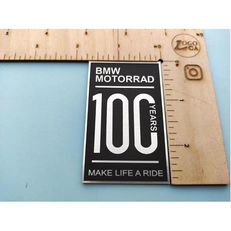 Bmw motorrad 100. yıl etiketi Siyah Renk Make life a ride