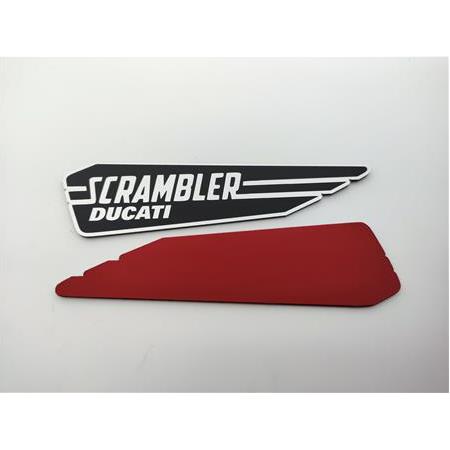 Ducati scrambler motosiklet etiketi alüminyum Görünümlü Plastik etiket badge sticker