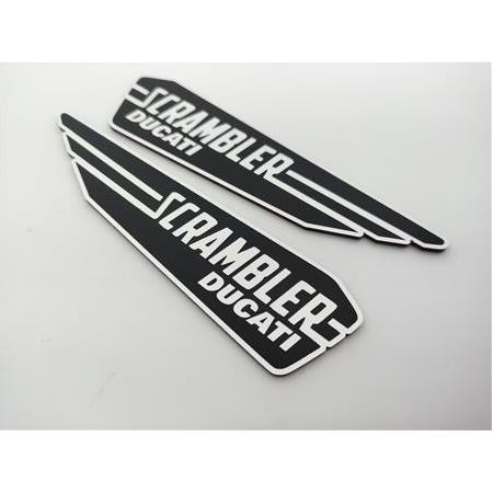 Ducati scrambler motosiklet etiketi alüminyum Görünümlü Plastik etiket badge sticker
