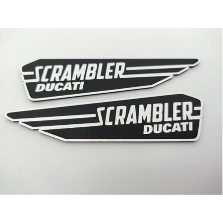 Ducati scrambler motosiklet etiketi alüminyum Görünümlü Plastik etiket badge sticker
