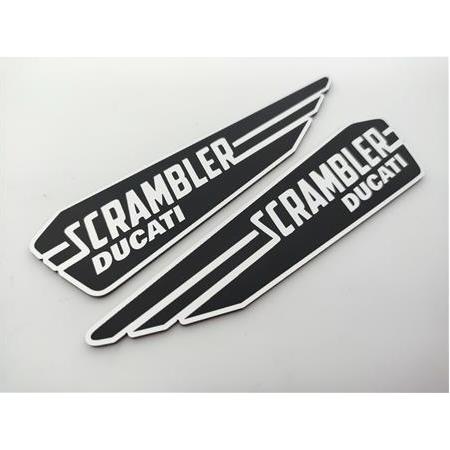 Ducati scrambler motosiklet etiketi alüminyum Görünümlü Plastik etiket badge sticker