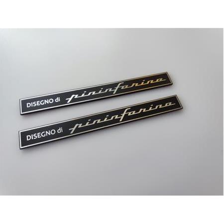 2li takım Disegno di Pininfarina plaket etiket gümüş veya siyah 2 renk seçenekli