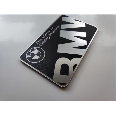 BMW siyah etiket The ultimate driving machine amblem decal