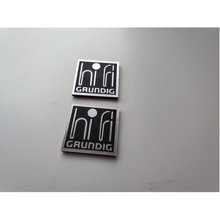 Grundig hifi logo etiket grundig yazısı altta