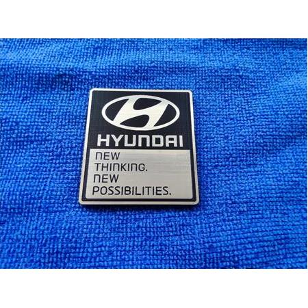 Yeni sloganlı Hyundai etiketi 45x50mm
