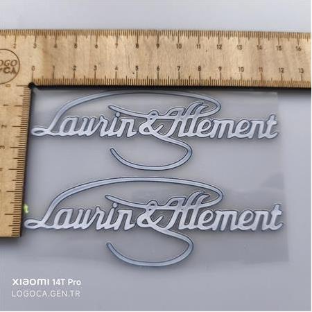 Skoda Laurin klement UV baskı etiket (2 adet 12x4cm)