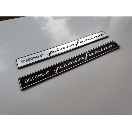 2li takım Disegno di Pininfarina plaket etiket gümüş veya siyah 2 renk seçenekli