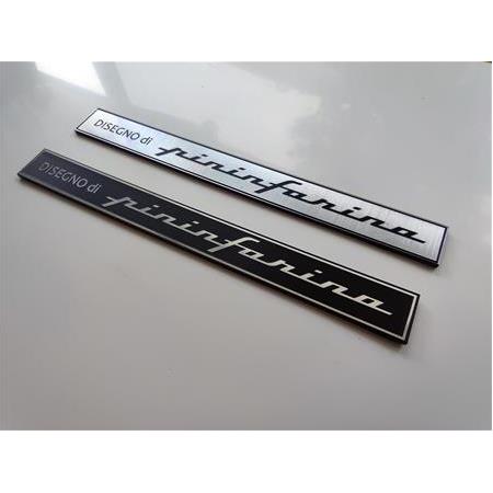 2li takım Disegno di Pininfarina plaket etiket gümüş veya siyah 2 renk seçenekli