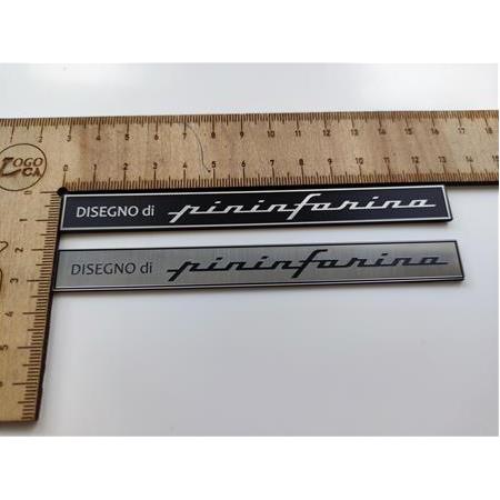 2li takım Disegno di Pininfarina plaket etiket gümüş veya siyah 2 renk seçenekli
