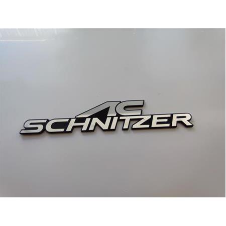 AC Schnitzer logo etiket Gümüş siyah yapıştırma