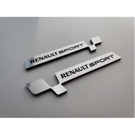 Renault sport gümüş renk bayraklı etiket