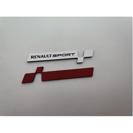 Renault sport gümüş renk bayraklı etiket
