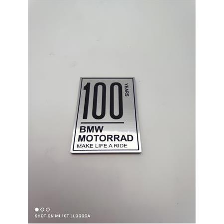 Bmw motorrad 100. yıl etiketi Gümüş Renk Make life a ride